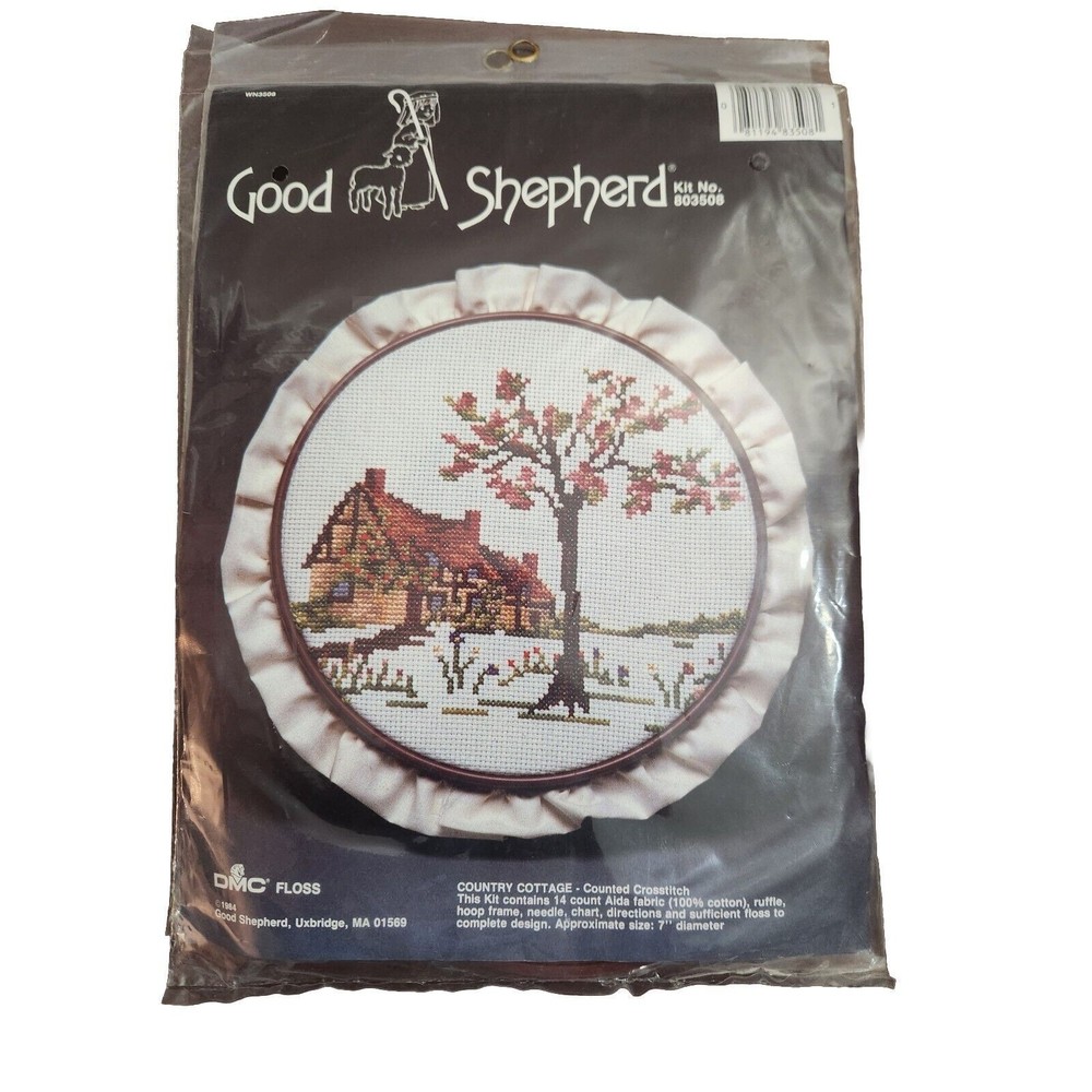 Lot Of 3 Good Shepherd Counted Cross Stitch Kit DMC New in Pkg Scenic Vintage